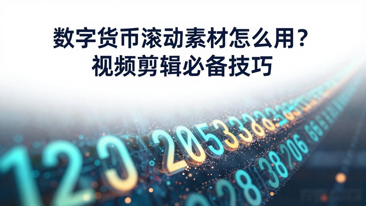 数字货币滚动素材怎么用？视频剪辑必备技巧