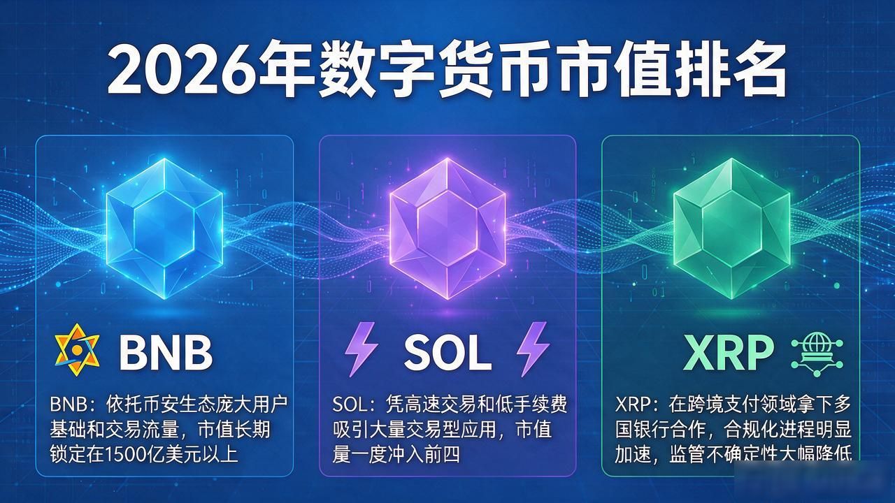 2026年加密货币市场格局与市值排名_比特币以太坊BNB市值分析_十大数字货币市值