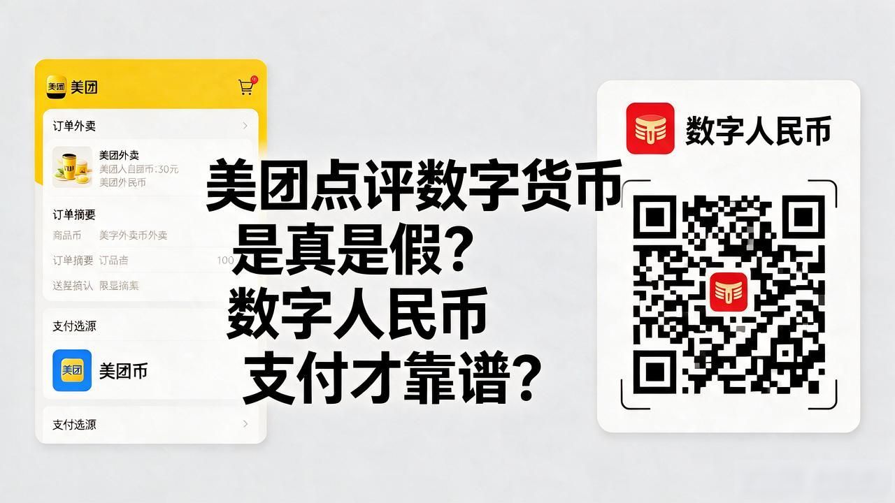 美团点评数字货币是真是假？数字人民币支付才靠谱