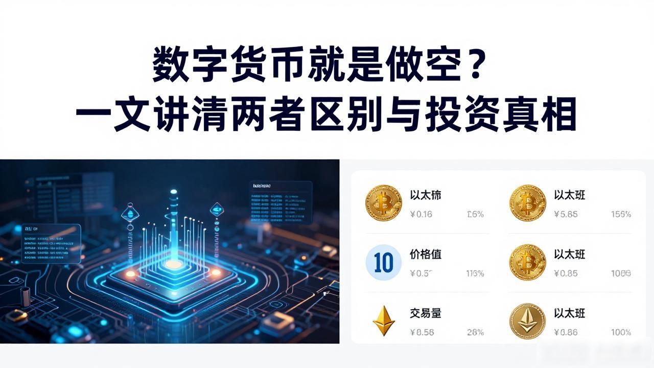 数字货币就是做空？一文讲清两者区别与投资真相