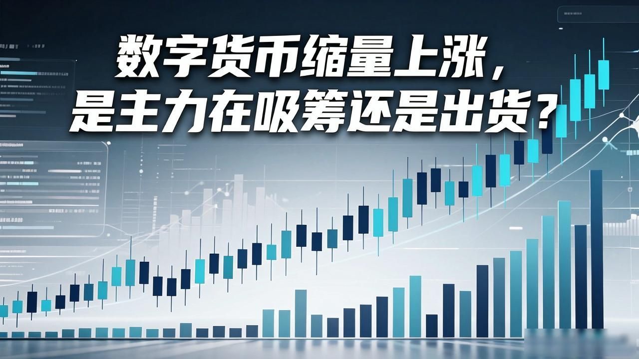 数字货币缩量上涨，是主力在吸筹还是出货？