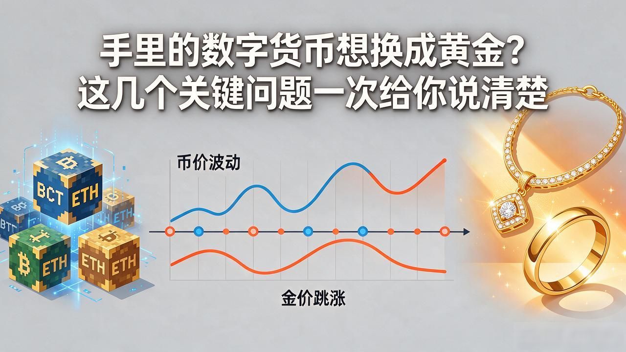 手里的数字货币想换成黄金？这几个关键问题一次给你说清楚