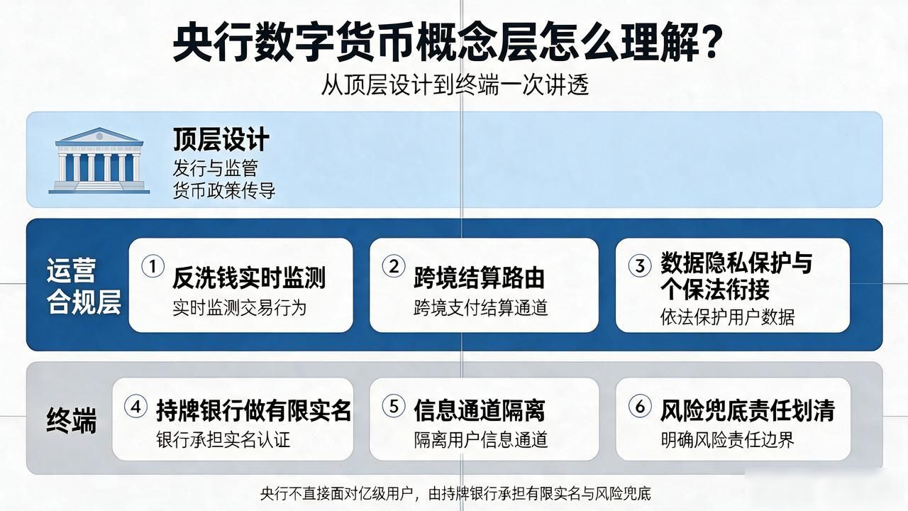 央行数字货币概念层怎么理解？从顶层设计到终端一次讲透