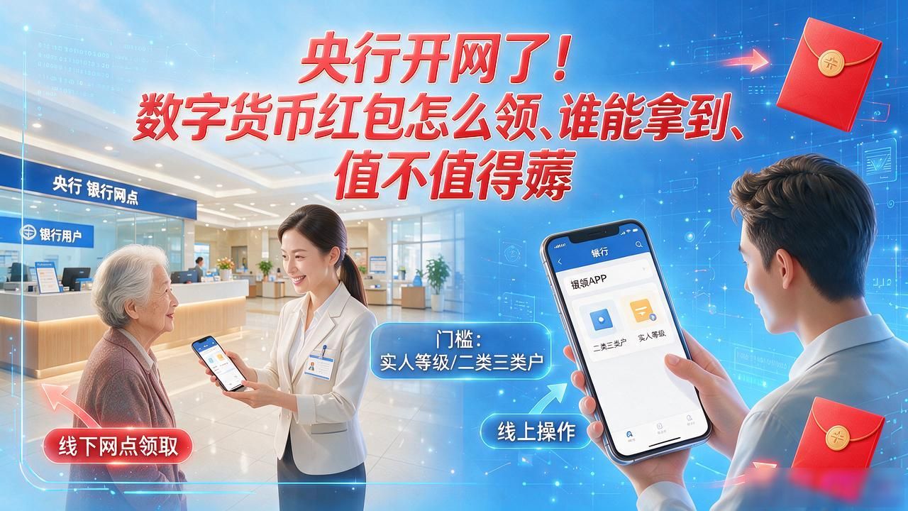 数字人民币试点开放_央行开网了送数字货币_央行数字货币红包领取