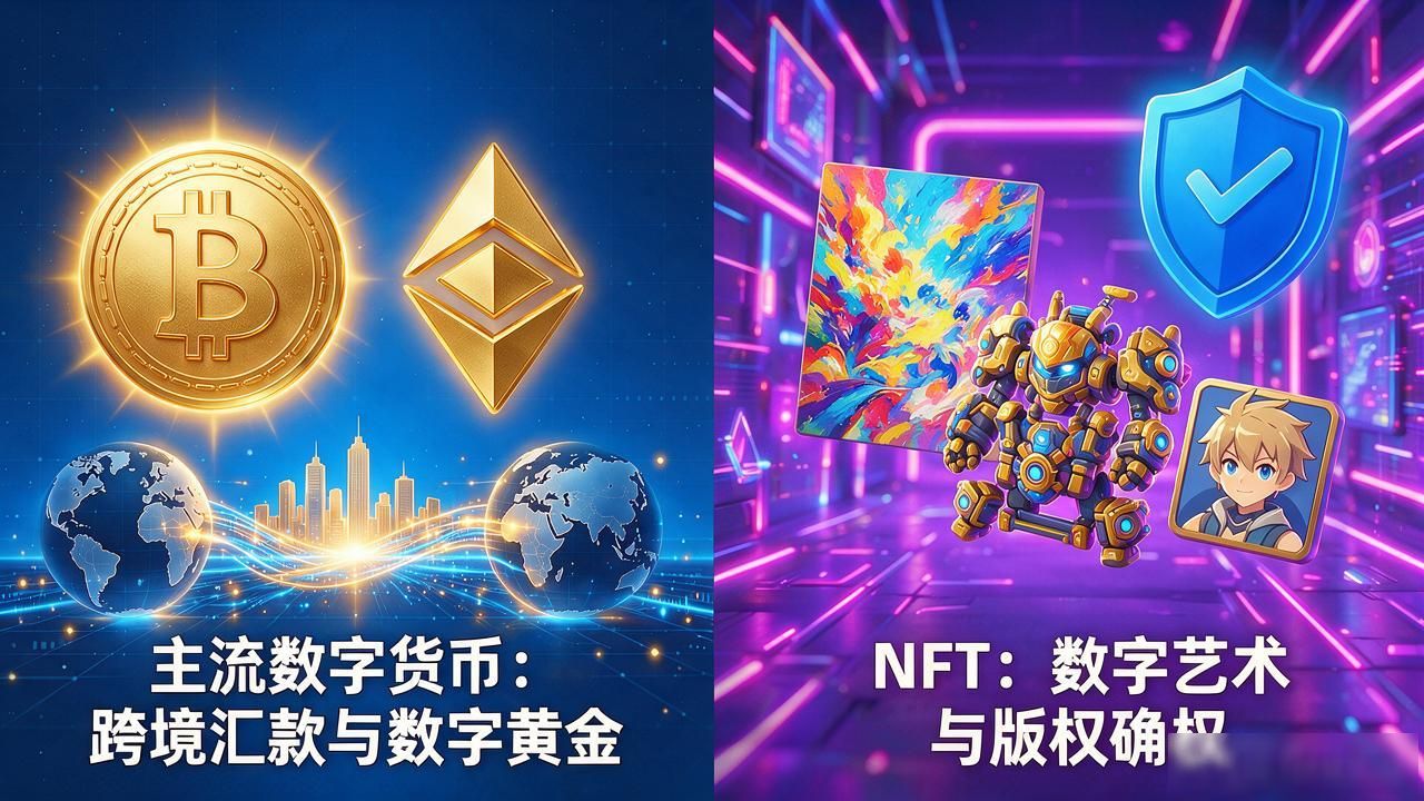 NFT与主流数字货币的本质区别_NFT和比特币以太坊的区别_nft主要数字货币