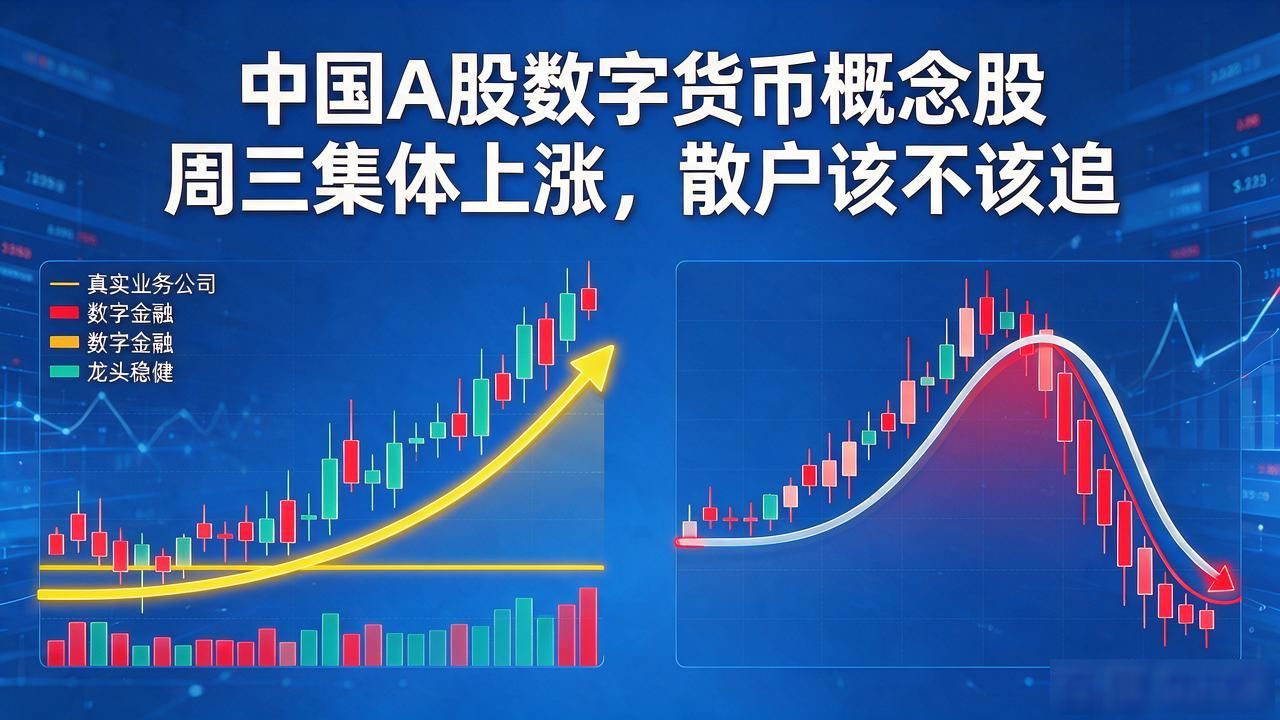 中国A股数字货币概念股周三集体上涨，散户该不该追