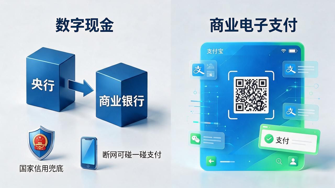 数字现金是电子货币？跟手机零钱有啥不同，一句话说透