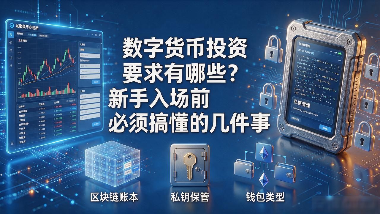 数字货币投资要求有哪些？新手入场前必须搞懂的几件事