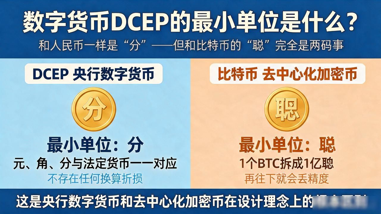 数字货币DCEP的最小单位是什么？和人民币一样是"分"