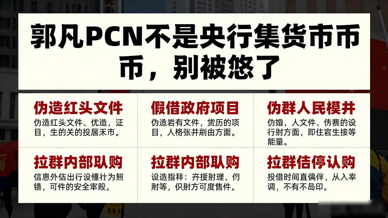 郭凡pcn是央行数字货币吗_如何识别郭凡PCN骗局_央行数字货币与郭凡PCN区别