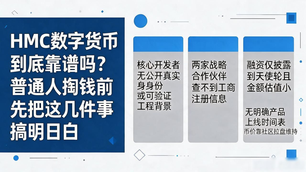 HMC数字货币到底靠谱吗？普通人掏钱前先把这几件事搞明白