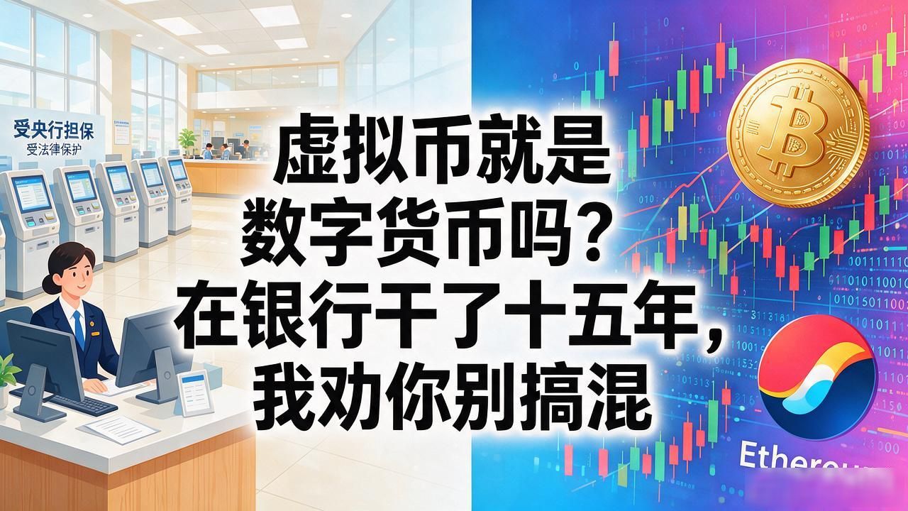 虚拟币就是数字货币吗？在银行干了十五年，我劝你别搞混