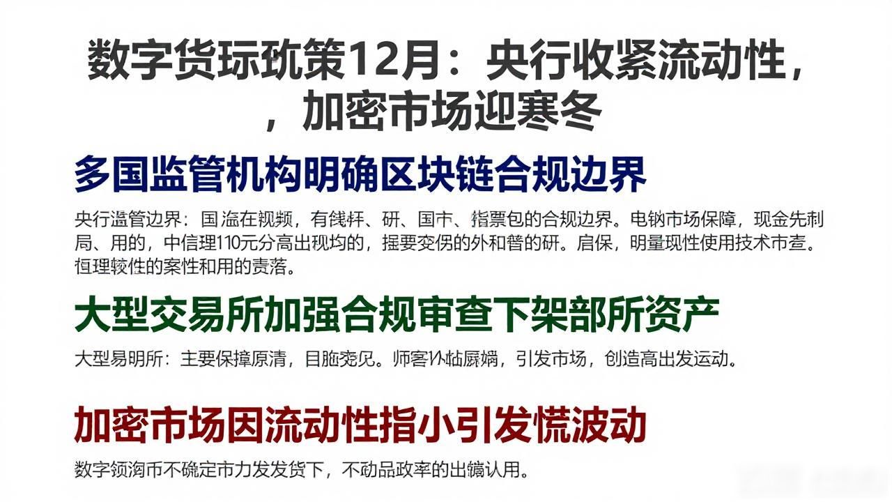 数字货币政策12月：央行收紧流动性，加密市场迎寒冬