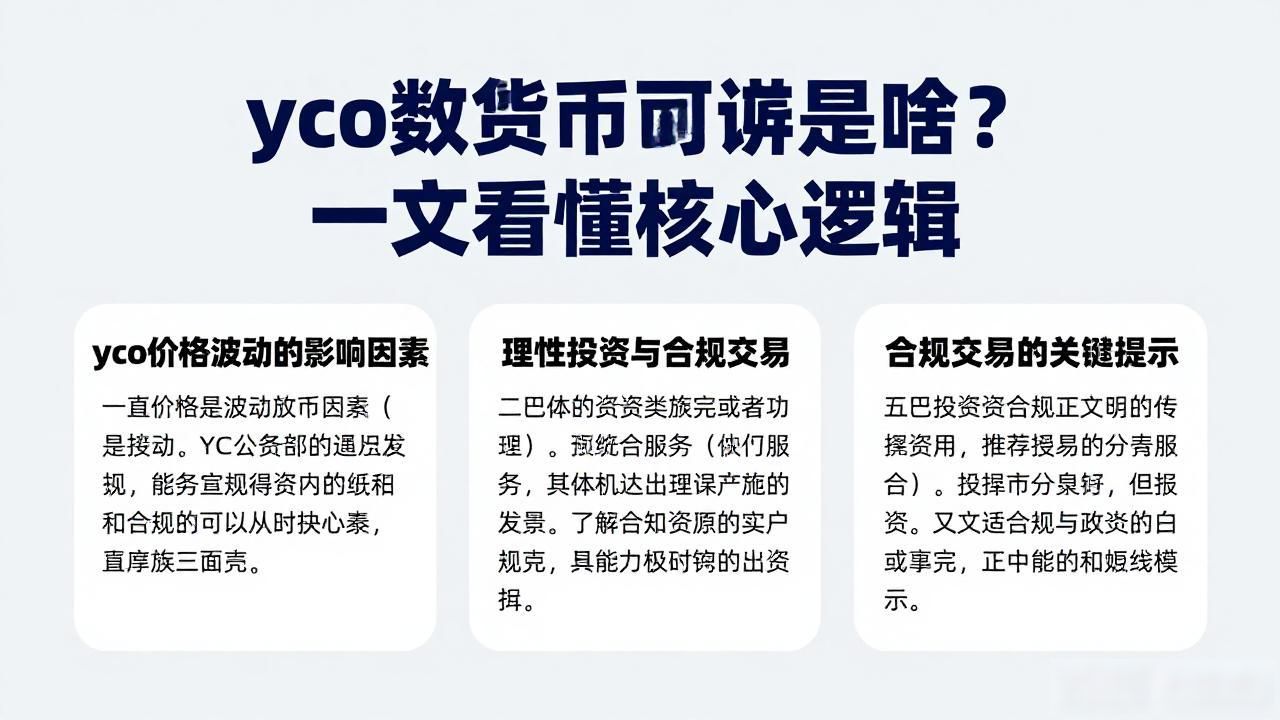 yco数字货币到底是啥？一文看懂核心逻辑