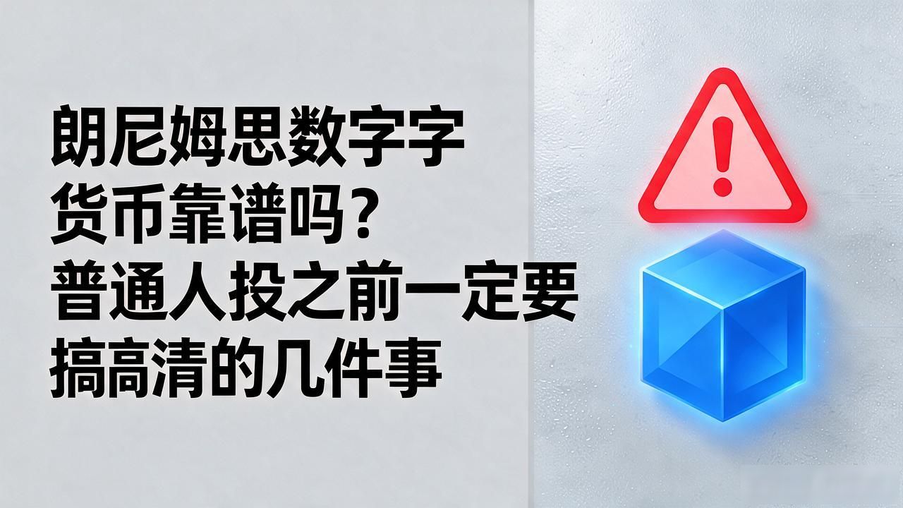 朗尼姆思数字货币靠谱吗？普通人投之前一定要搞清的几件事