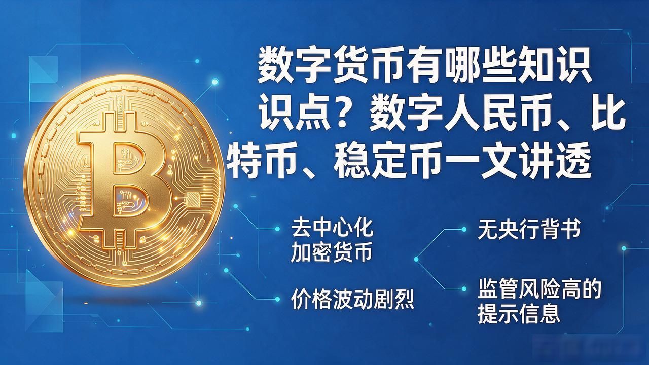 数字货币有哪些知识点？数字人民币、比特币、稳定币一文讲透