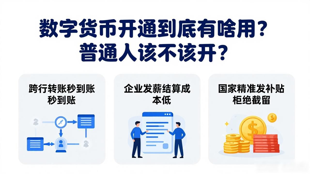 数字货币开通到底有啥用？普通人该不该开？